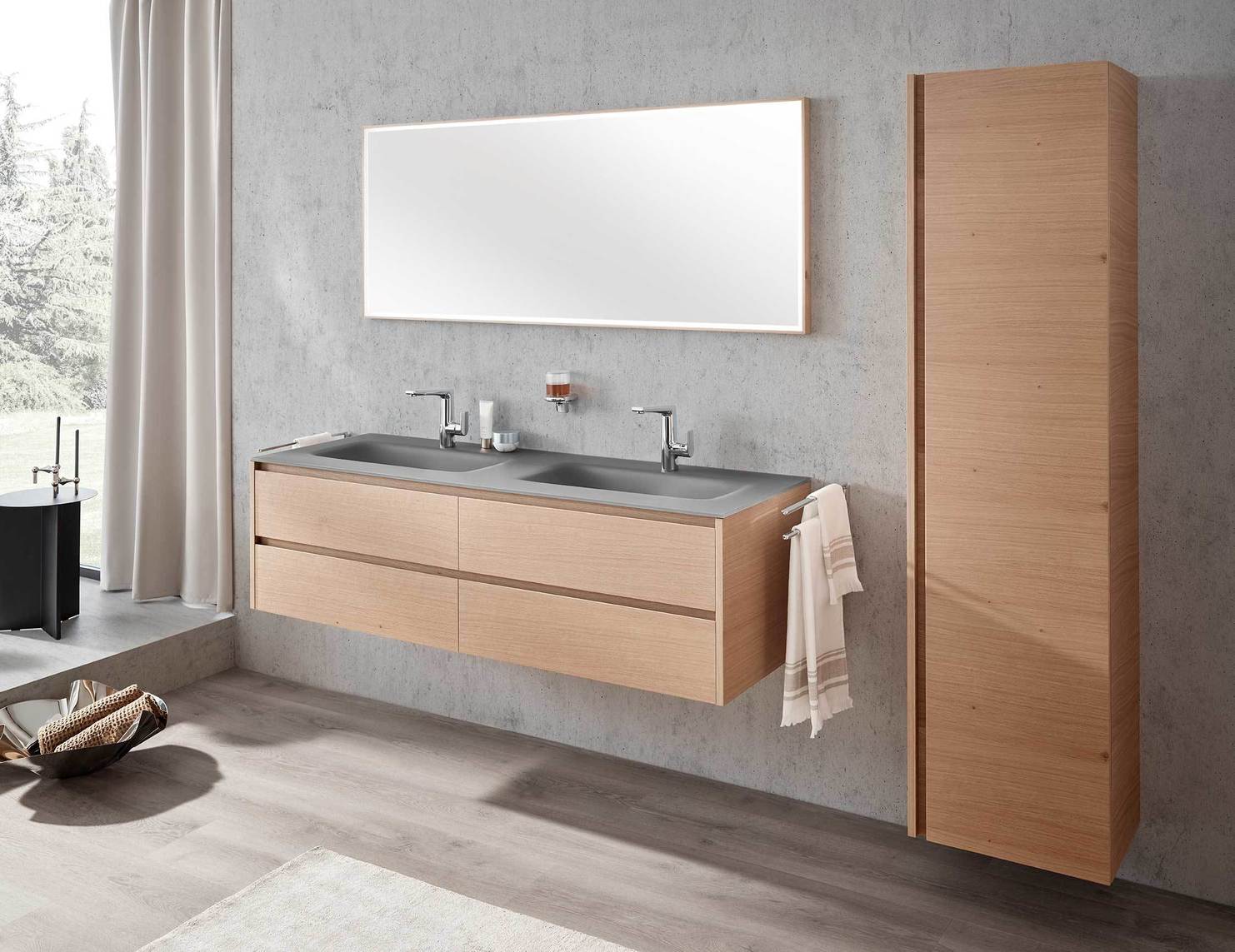 Optima P Doppelwaschtisch Doppelwaschtisch