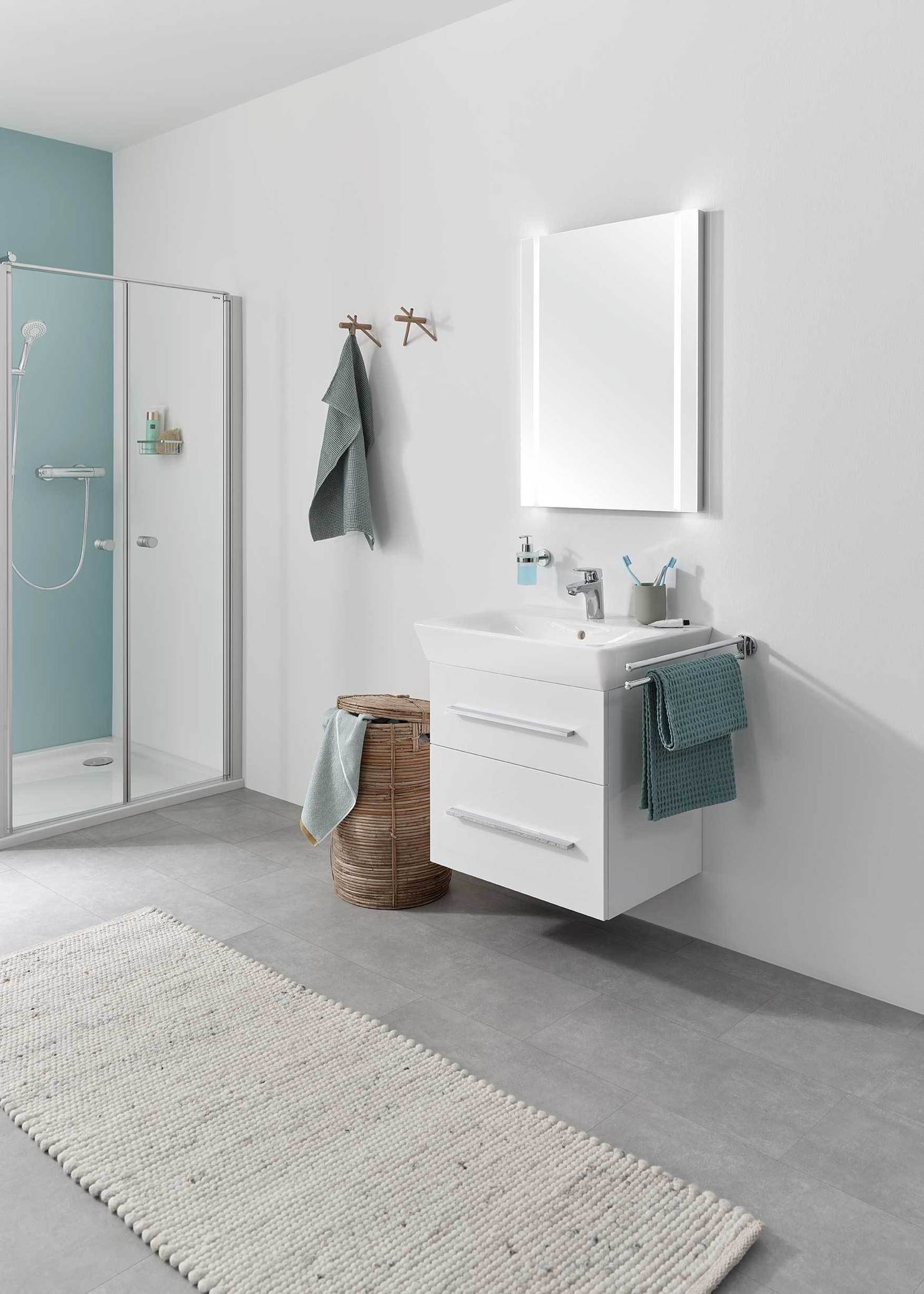 Optim S Waschtisch Waschtisch mit Eckdusche