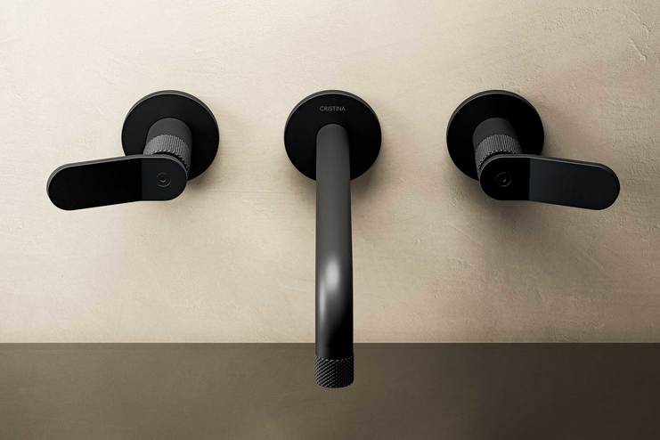 Waschtischbatterie schwarz matt