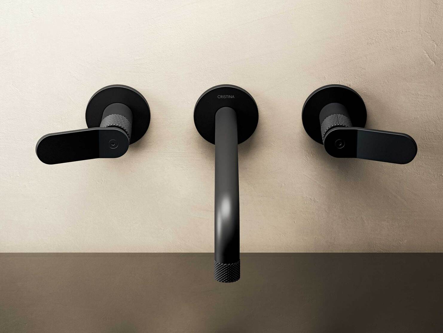 Waschtischbatterie schwarz matt