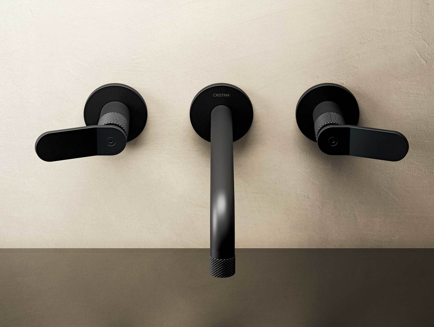 Waschtischbatterie schwarz matt