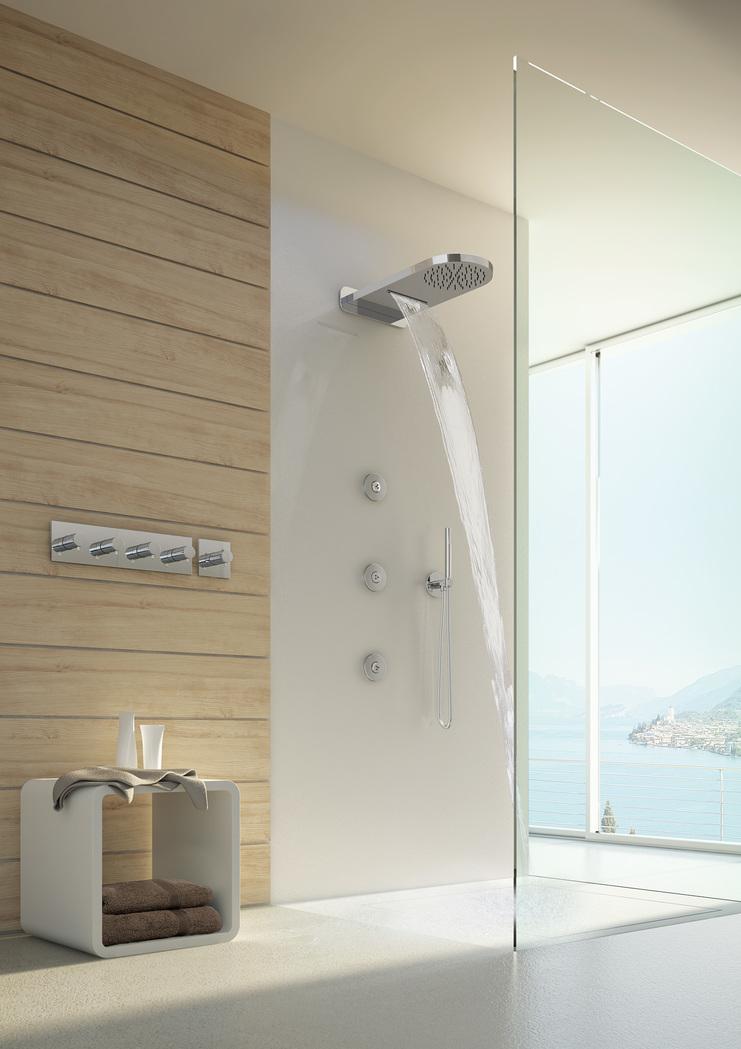 Duschsystem mit Wasserfall