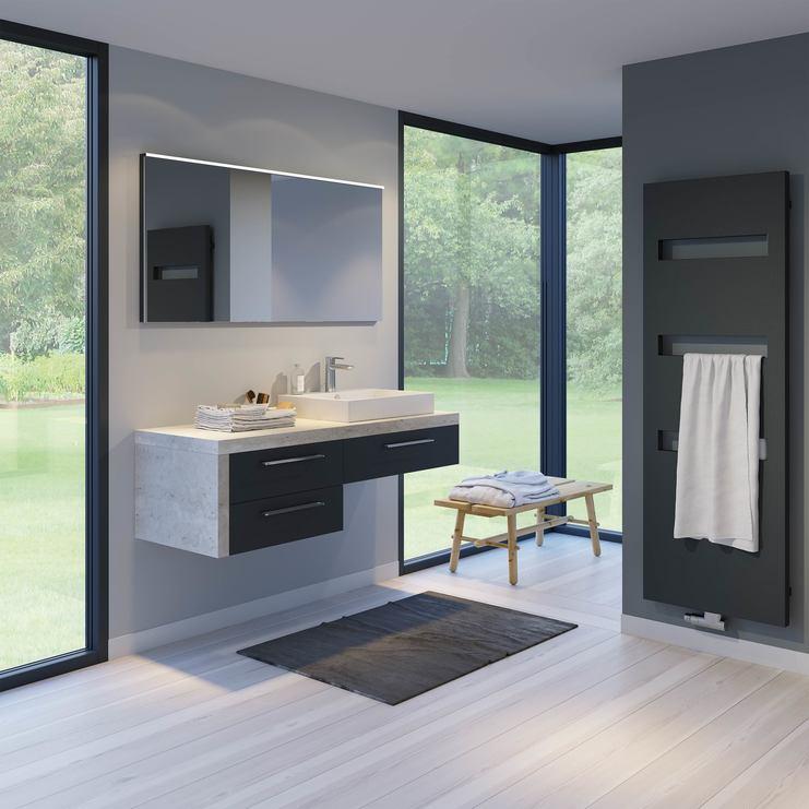 Badheizkörper schwarz matt