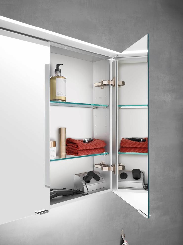 Spiegelschrank halboffen