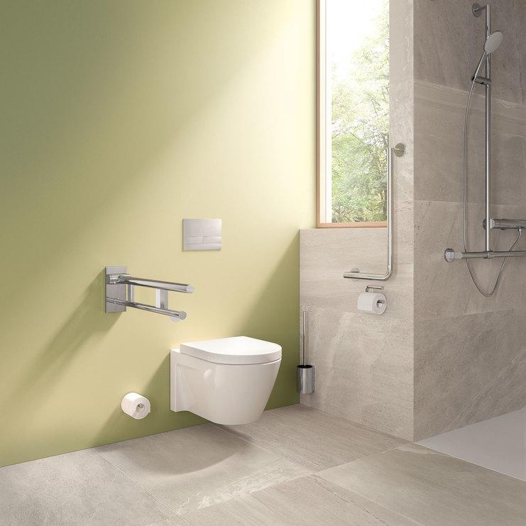 Barrierefreie Toilette mit Haltegriffen