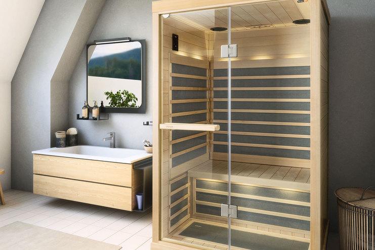 Infrarotkabine im Bad