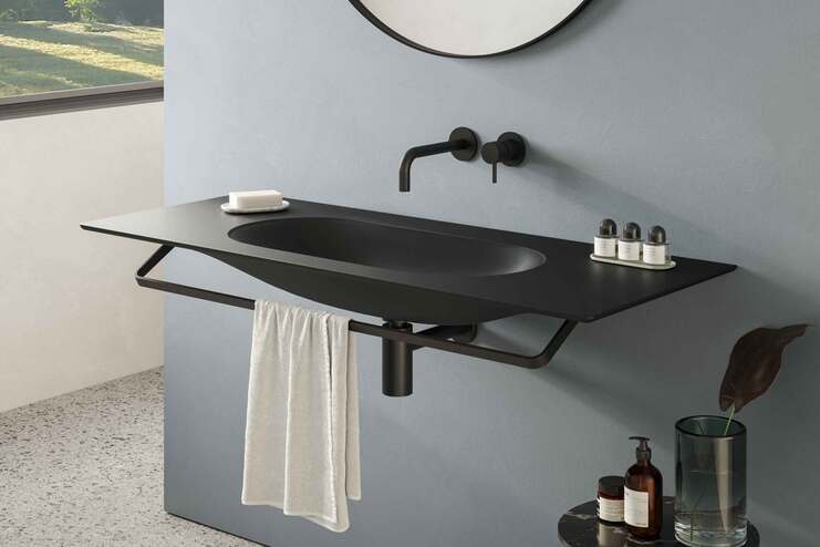 Schwarzes mattes Waschbecken