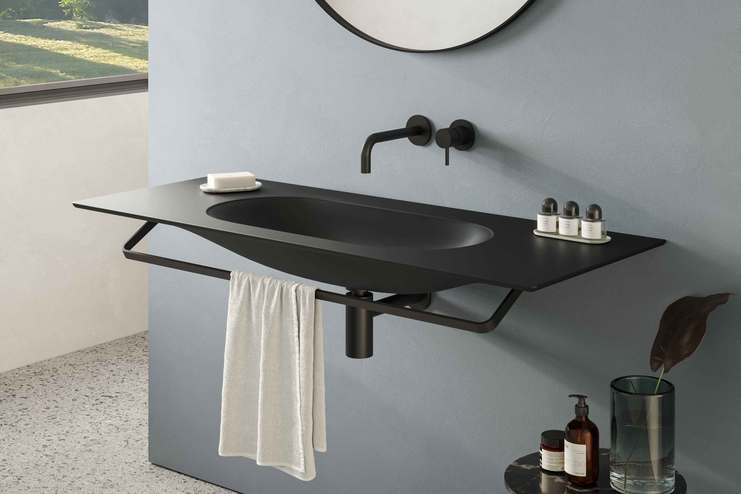 Schwarzes mattes Waschbecken