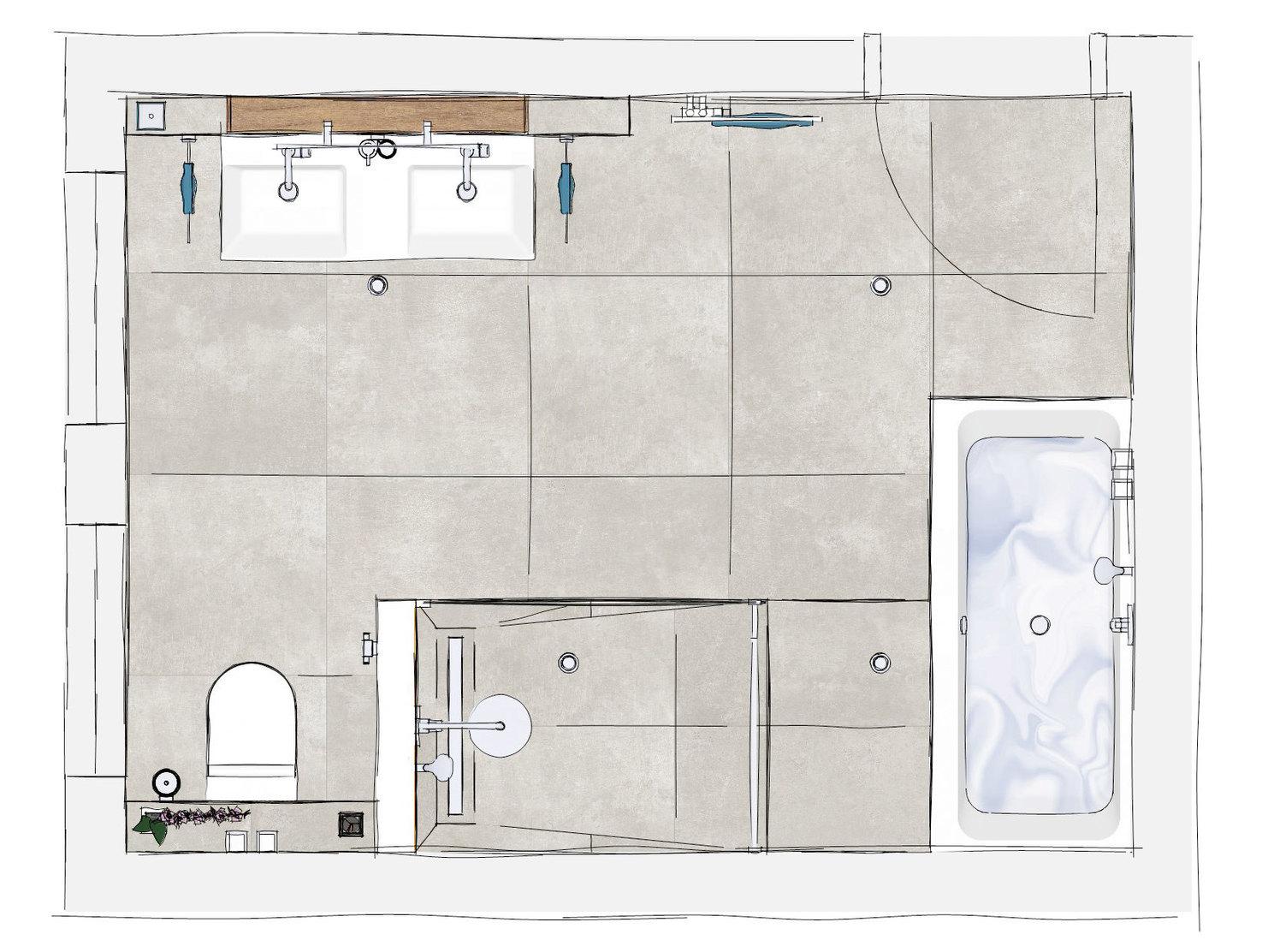 Planungsskizze Saphir Planungsskizze